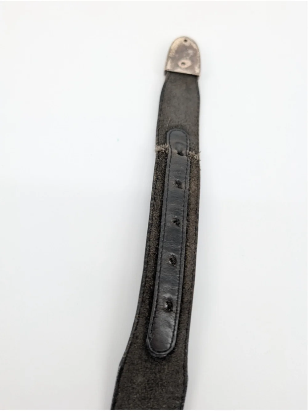 Vintage 1993 Onyx by Brighton 74803 Black Leather Rope Stitch Western Belt 40